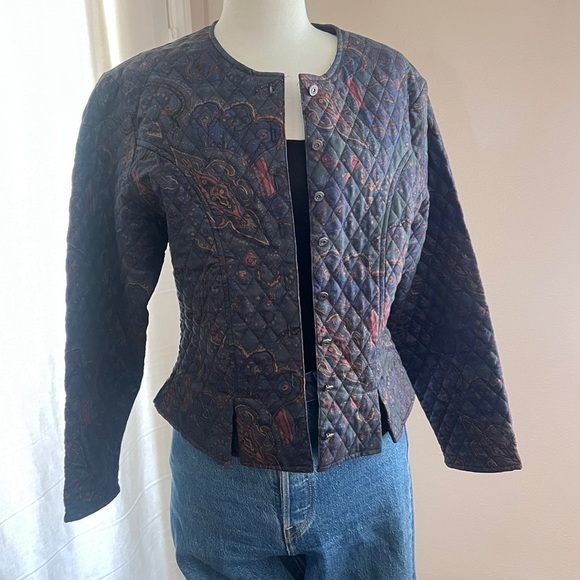 Vintage 100% Cotton Kenneth Gordon Quilted Jacket - Picture 1 of 6